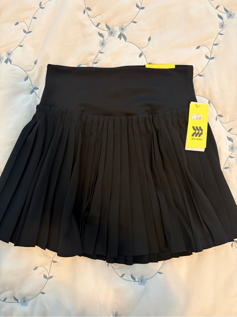 all in motion Black Pleated Mini Skirt
